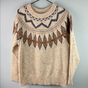 Classic Fair Isle Sweater Size M
